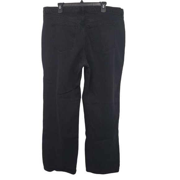 Abercrombie & Fitch Loose High Rise Black Jeans Womens 34 18 - Picture 6 of 10